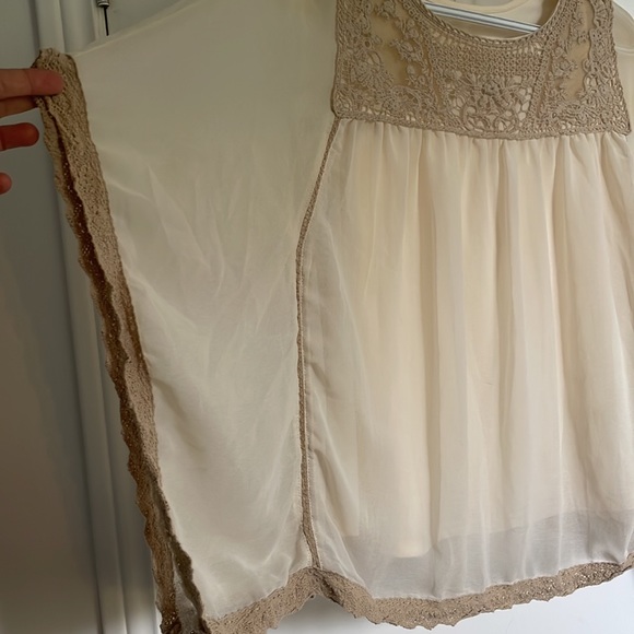 Flowy, gauzy peasant top - Picture 2 of 2